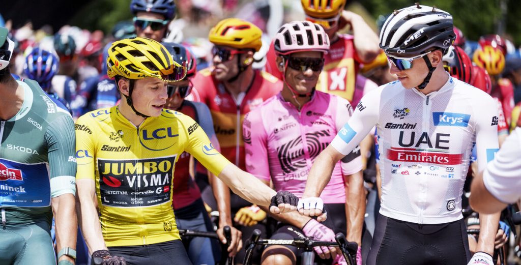 Jonas Vingegaard brækkede torsdag flere knogler i voldsomt styrt: Nu deler Tadej Pogacar nye ord