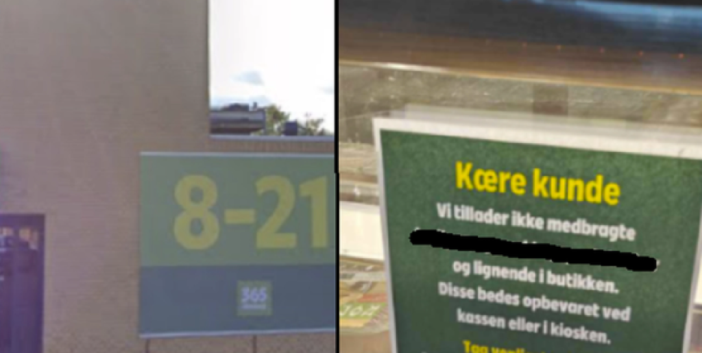 Kunde paf over skilt i 365discount: “Hvorfor må man nu ikke det?”