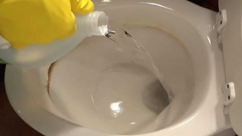 Han hælder eddike i toilettet inden han går i seng – se så bare resultatet morgenen efter