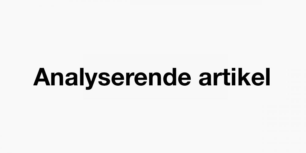 Analyserende artikel