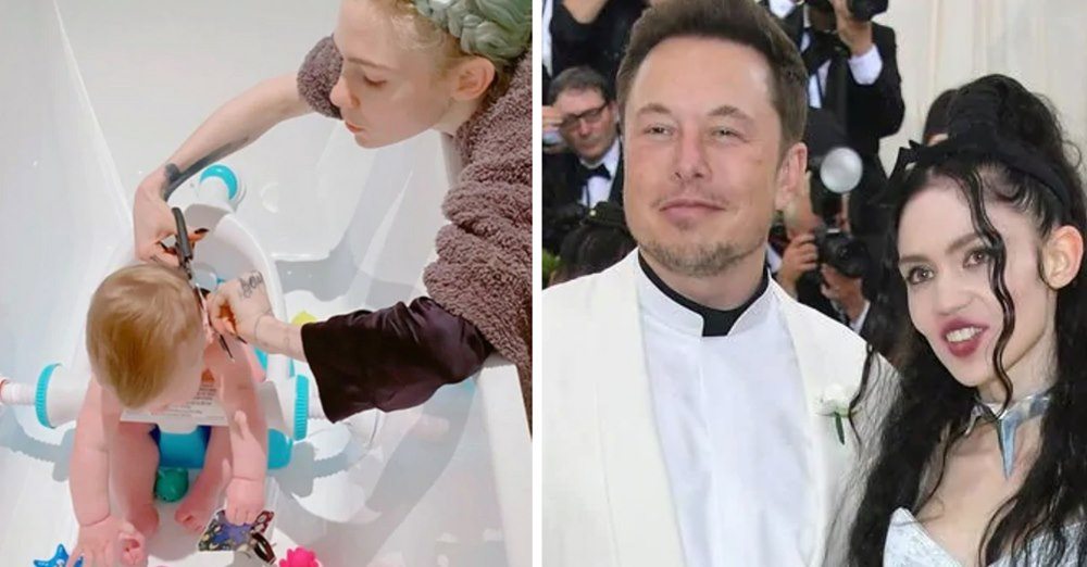 Elon Musk og Grimes gjort til grin over sønnens frisure