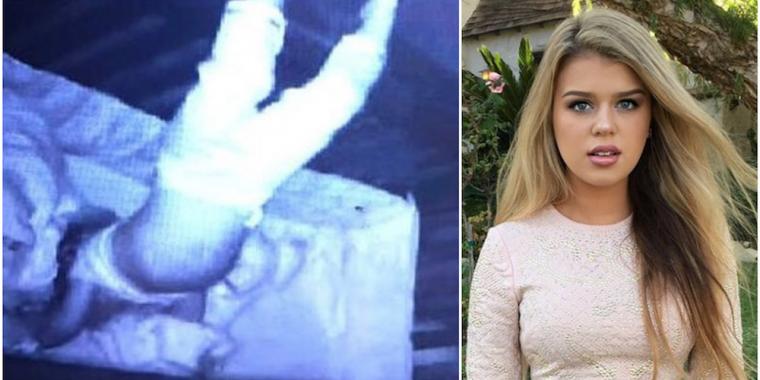 Mikaela babysittede sin niece, da hun gjorde sjov opdagelse på babyovervågningen – fandt hurtigt kameraet frem