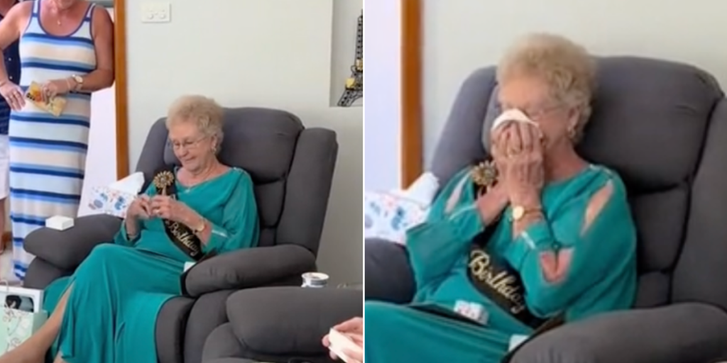 Familie prankede bedstemor på 80-års fødselsdag: Hendes reaktion siger det hele