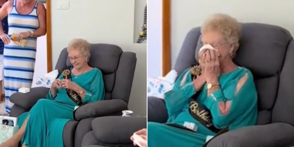 Familie prankede bedstemor på 80-års fødselsdag: Hendes reaktion siger det hele