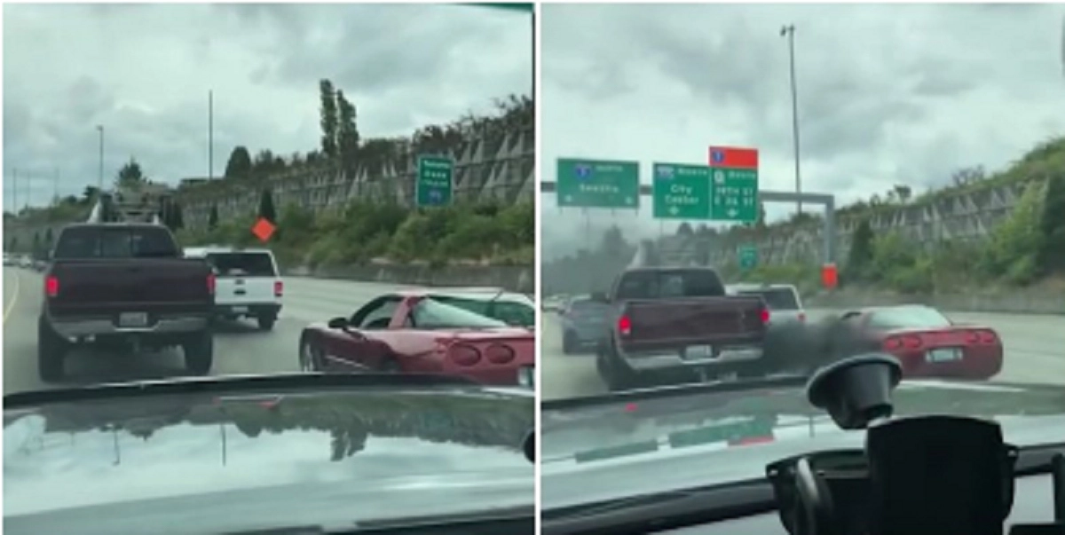 Corvette-fører giver uprovokeret finger i trafikken: Så får han sit livs lærestreg