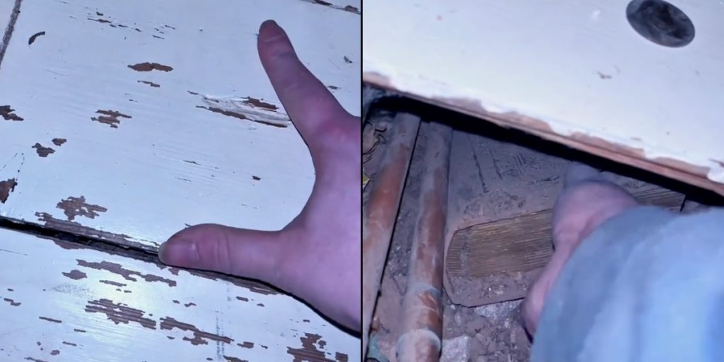 Kvinde hørte mærkelig lyd i sit 250 år gamle hus: Så gjorde hun uhyggelig opdagelse under gulvbrædderne
