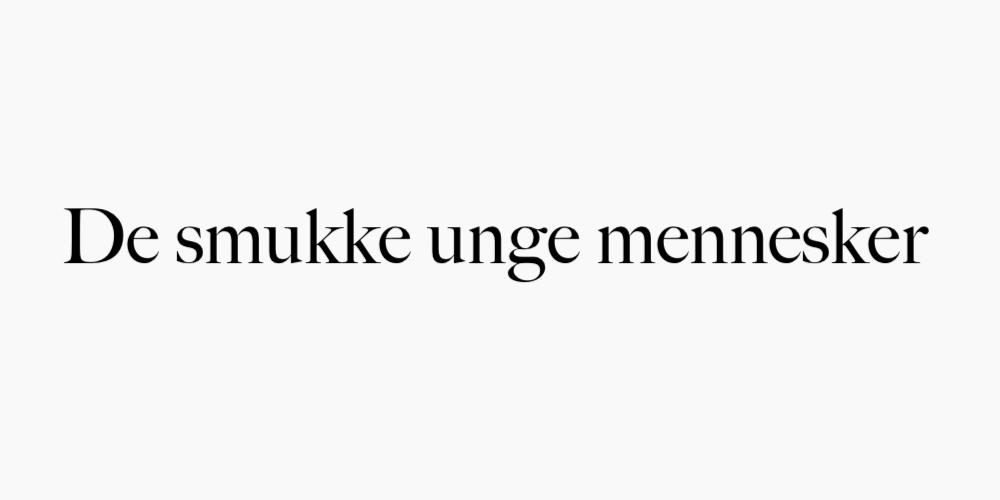 De smukke unge mennesker