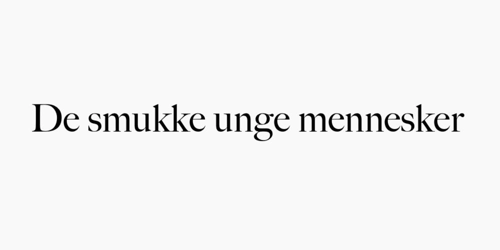 De smukke unge mennesker