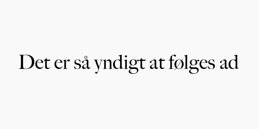 Det er så yndigt at følges ad