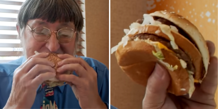Vild McDonald’s-rekord: 67-årig Donald har spist 2 Big Macs hver dag siden 1972