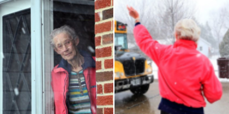 88-årige Doris vinker til skolebus: Reaktionen fra børnene kommer bag på hende