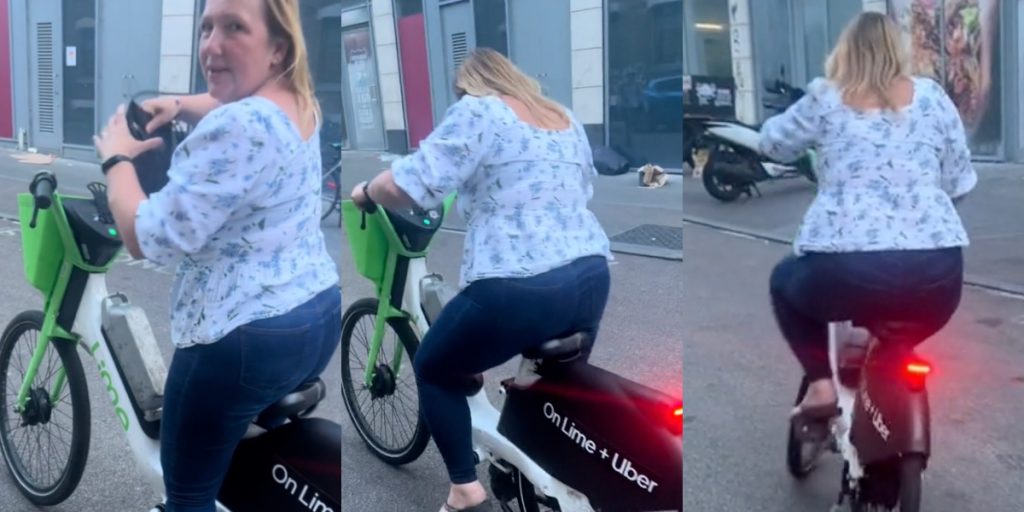 Mors første tur på elcykel endte helt galt: Datteren kunne ikke lade være med at grine