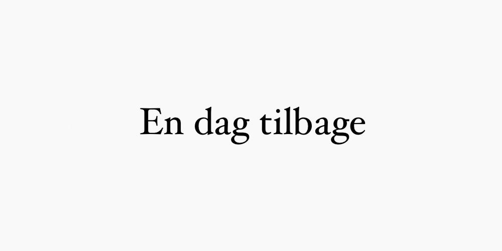 En dag tilbage