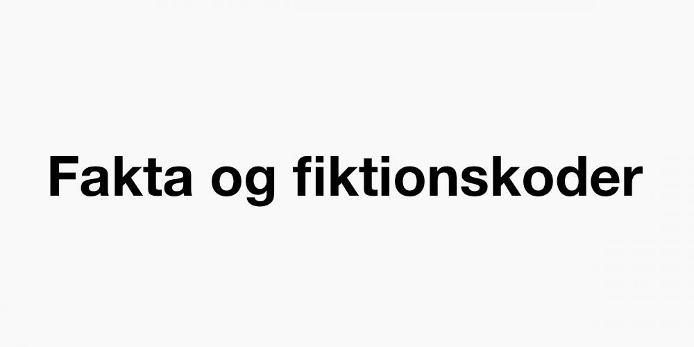 Fakta og fiktionskoder