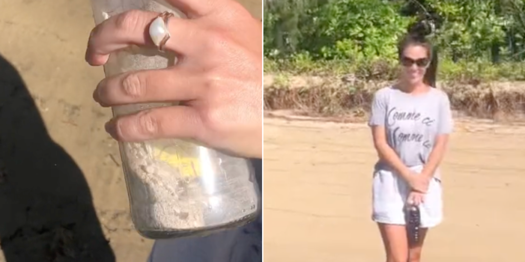 Par fandt flaske skyllet op på strand: Fik et chok, da de opdagede, hvad den indeholdt