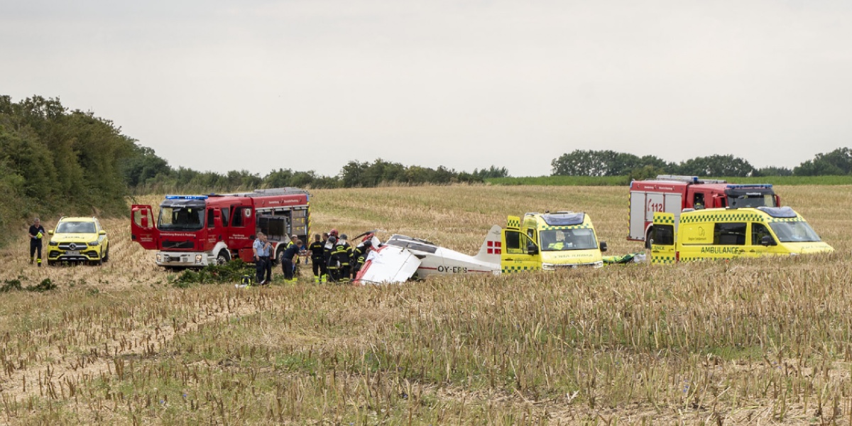 Fly styrtet ned i Danmark