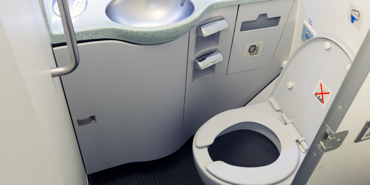 Gør chokerende fund på flytoilet