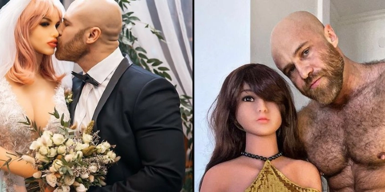 Bodybuilder blev gift med sexdukke: Nu vil han bringe en mandlig dukke ind i forholdet