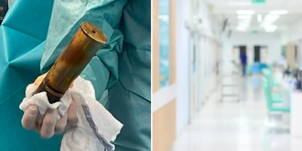Hospital måtte evakueres: 88-årig mand blev indlagt med farlig genstand bagi