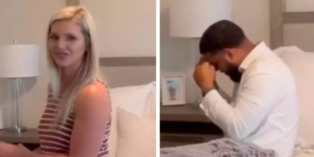 Hun fortæller ham, at han skal være far igen: Hans reaktion har fået millioner til at grine