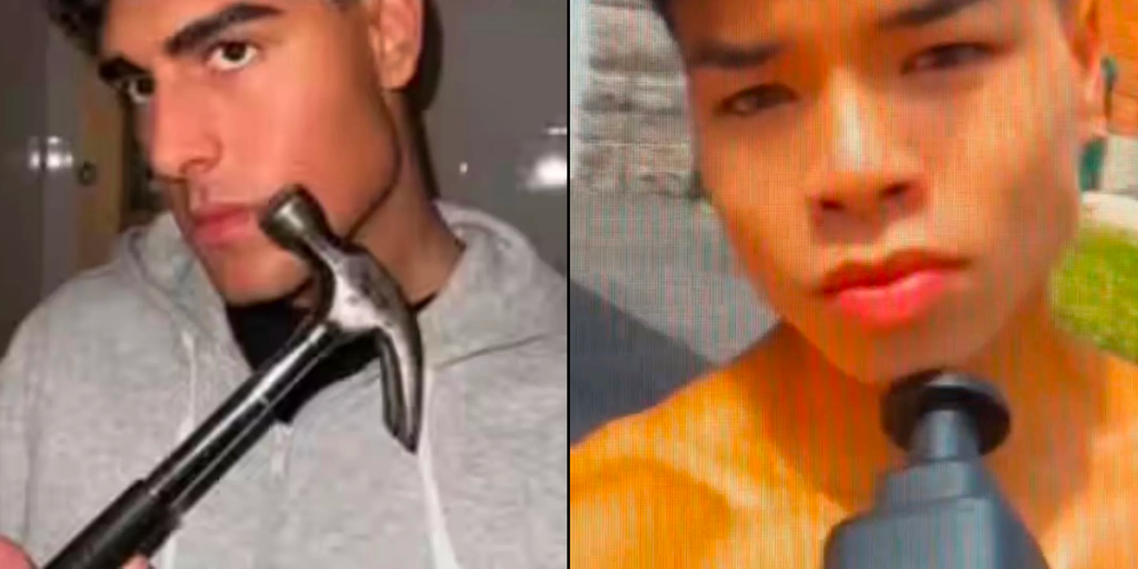 Teenagere slår sig selv i ansigtet med hammer i bizar trend på sociale medier: Derfor gør de det