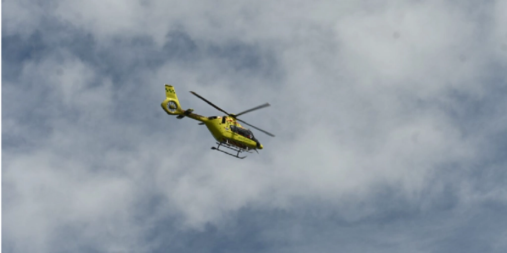 Trafikuheld: Barn fløjet på hospitalet i helikopter