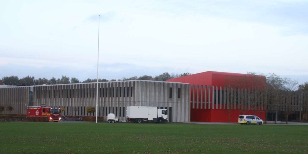 Der blev sendt bomberyddere til Herning Gymnasium