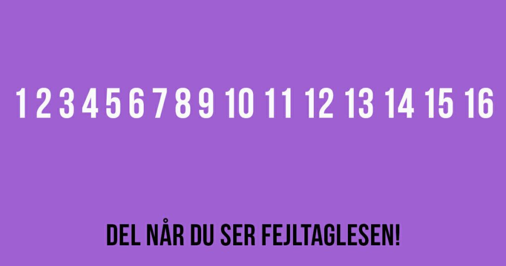 De færreste kan se fejlen på dette billede: Kan du spotte den?