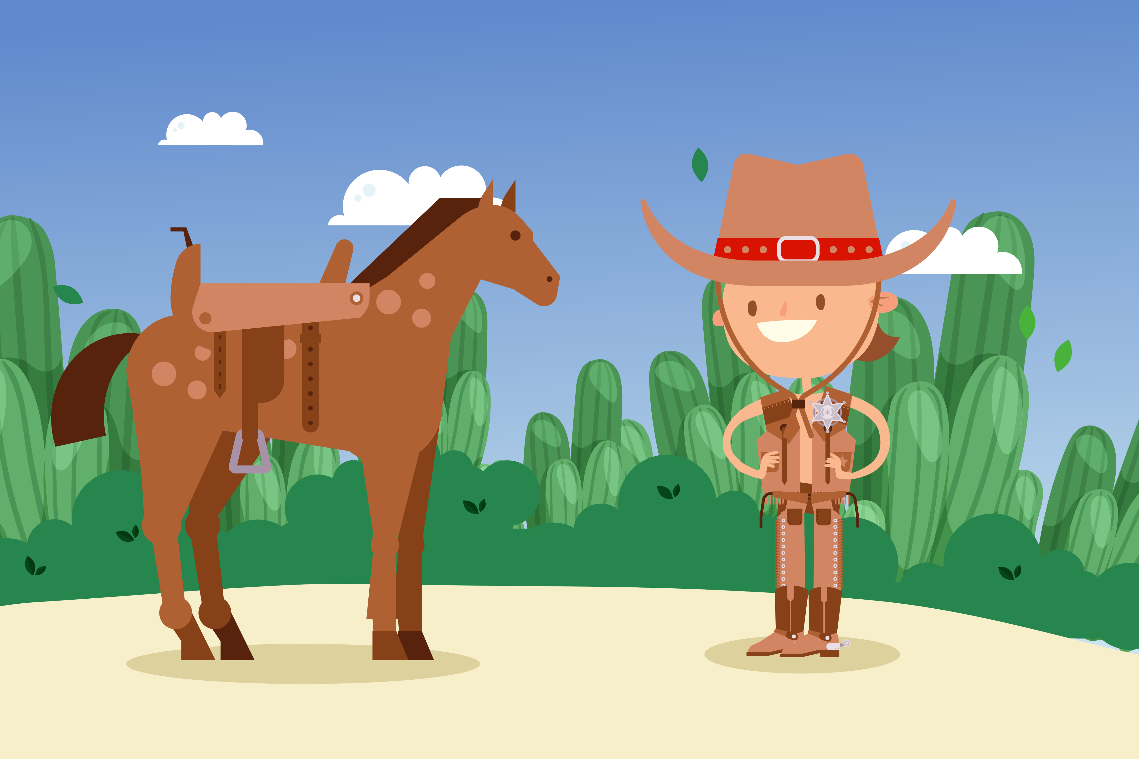 Jeg er en glad lille cowboy