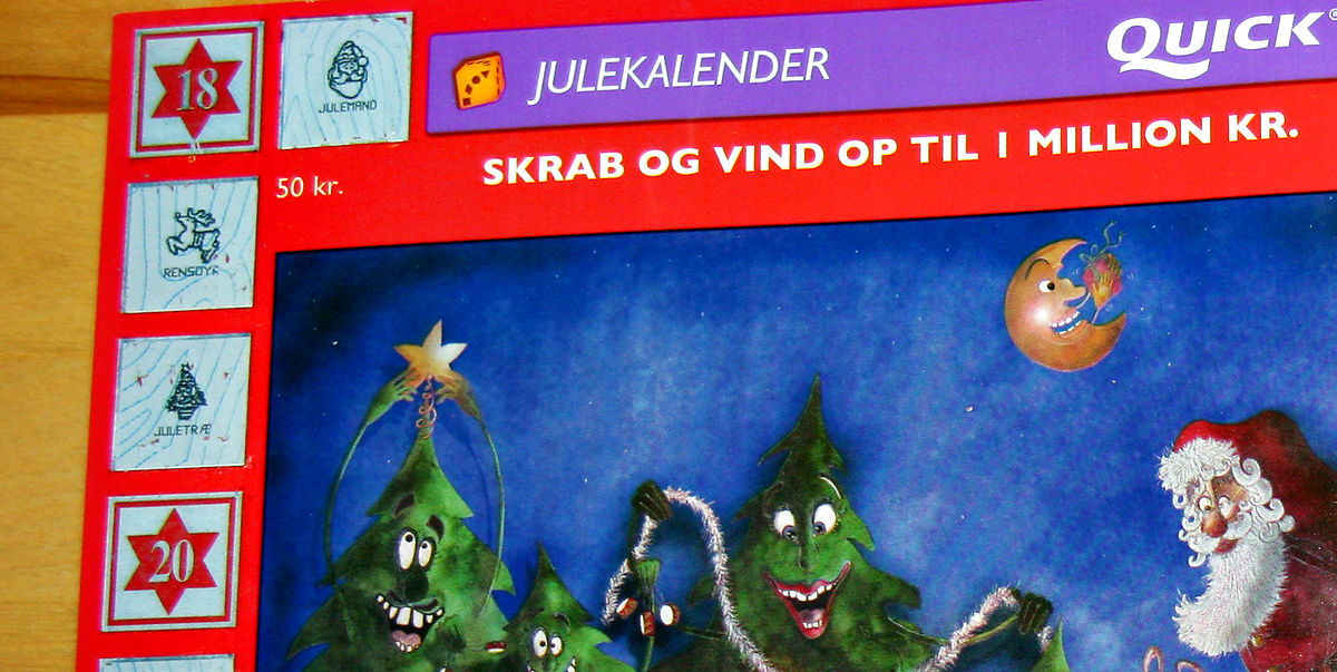 Nu er skrabejulekalenderen her: Hver 4. dansker kan ikke lade være