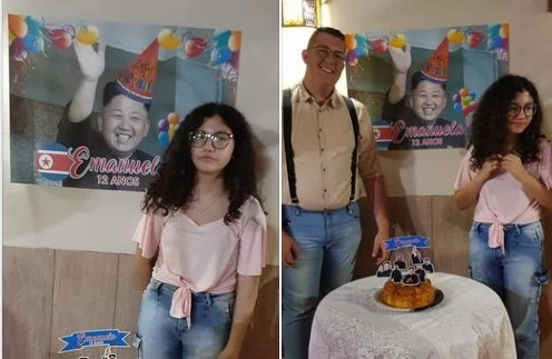 Lillesøster ønskede poptema til sin fødselsdag: Broren gav hende Kim Jung-un