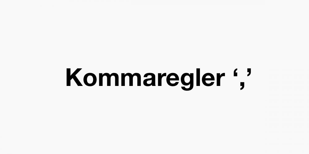 Kommaregler
