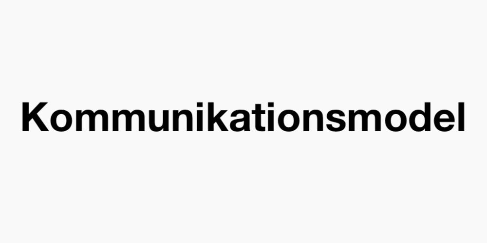 Kommunikationsmodel
