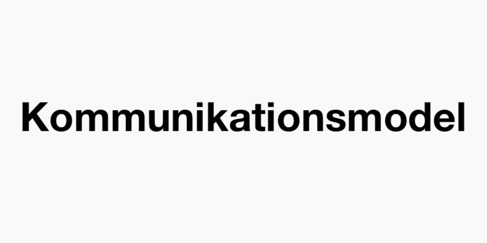 Kommunikationsmodel