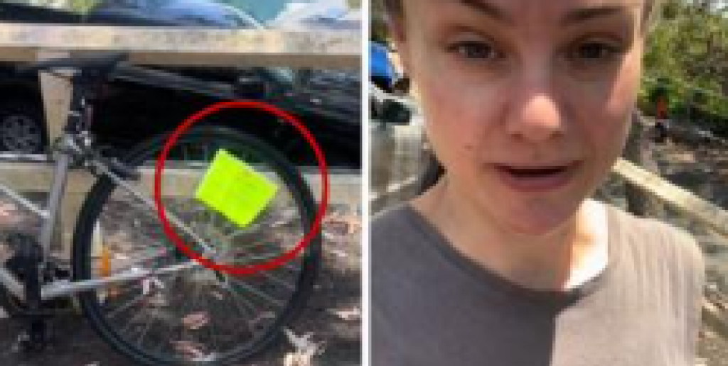 Natasha kommer tilbage til sin cykel og opdager pludselig seddel: Da hun læste den, stivnede hun