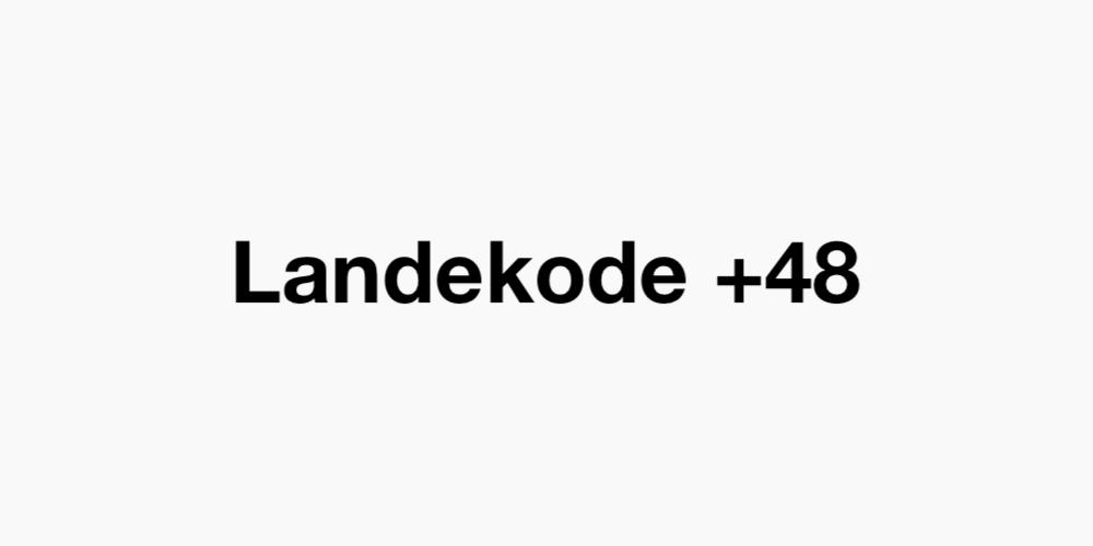 Landekode +48