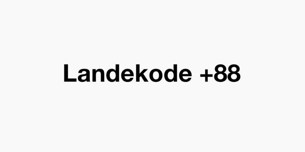 Landekode +88