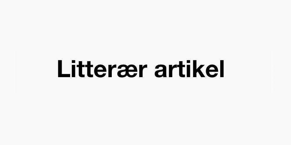 Litterær artikel