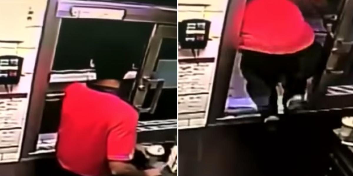 McDonalds-ansat springer ind i bil i drive-thru: Hyldes som en helt