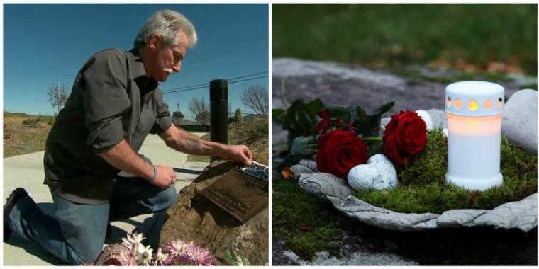 Sørgende far besøgte sønnens mindesmærke i al hemmelighed i 13 år – indtil en millionær efterlod en seddel