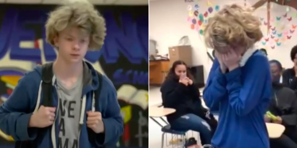 15-årigt mobbeoffer bryder sammen, da hans nye klassekammerater gør dette