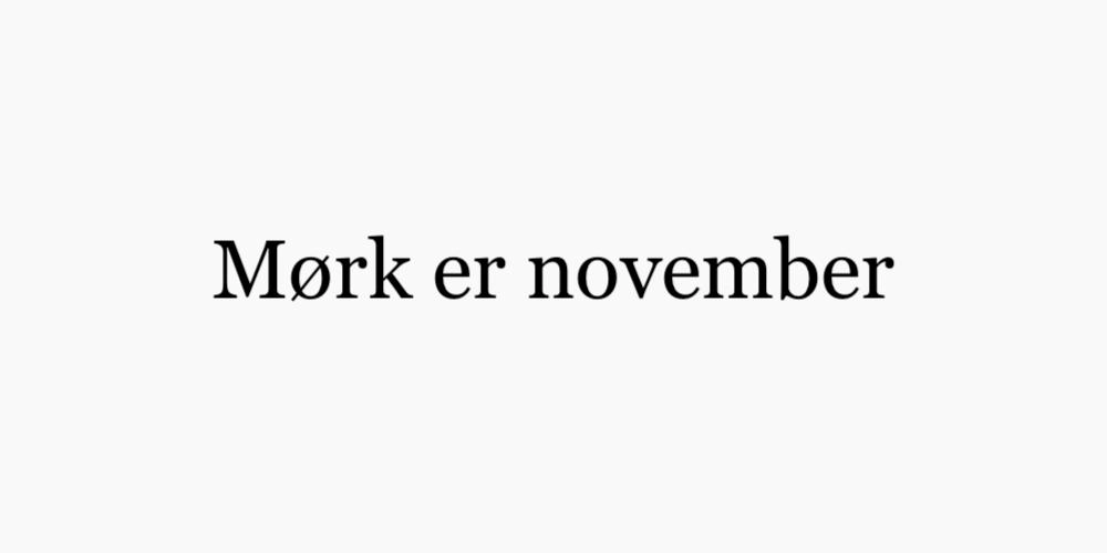 Mørk er november