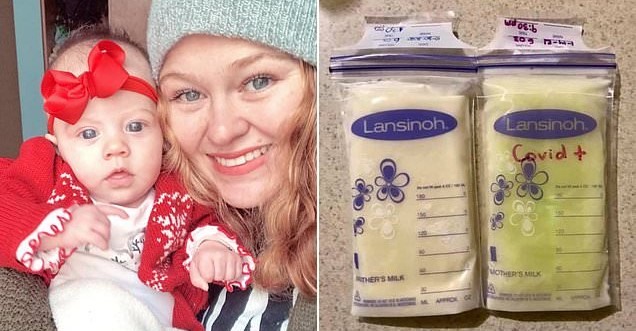 Nybagt mor påstår at hendes brystmælk blev neon efter hun og sin baby fik corona