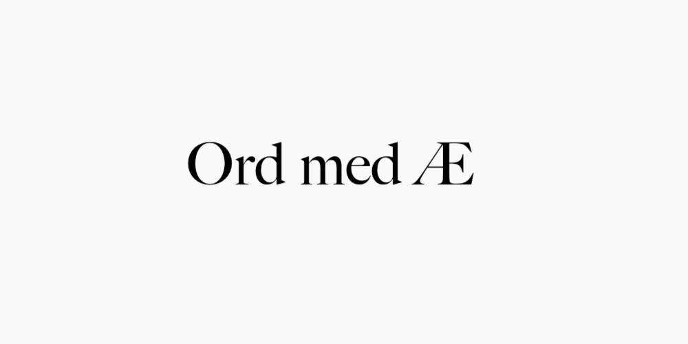 Ord med Æ