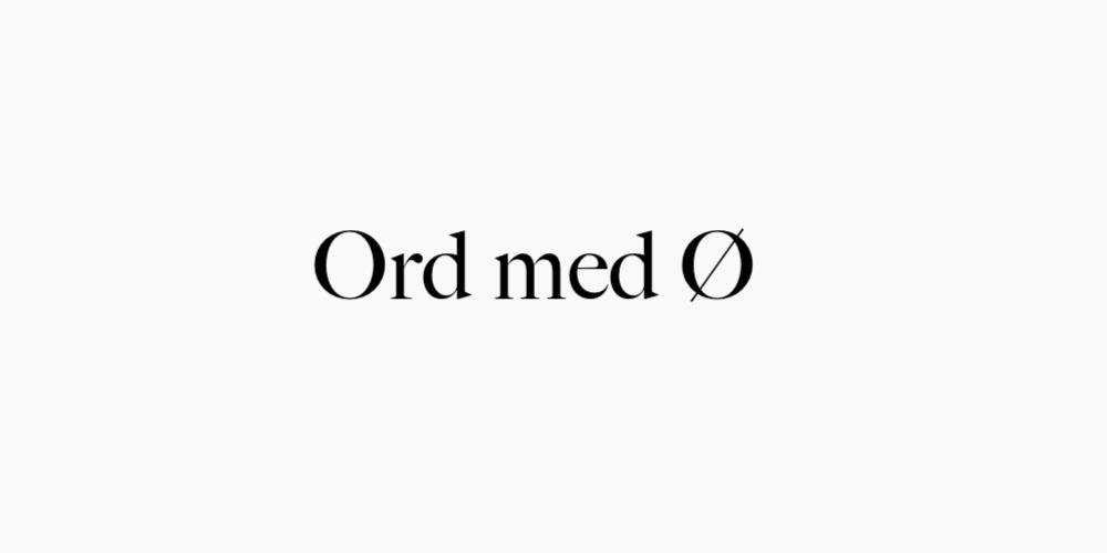 Ord med Ø