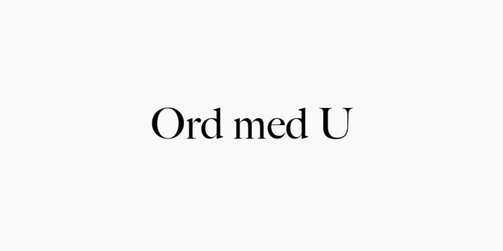 Ord med U