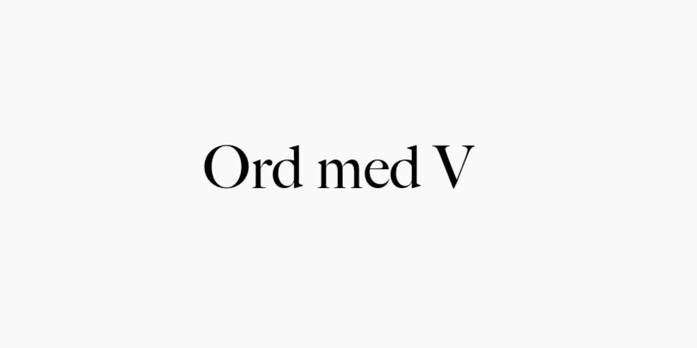 Ord med V