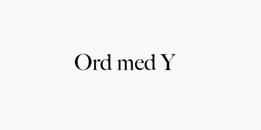 Ord med Y