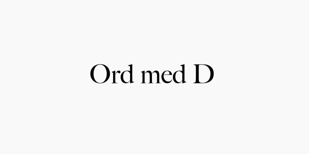 Ord med D