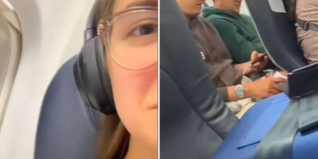 Ung kvinde slap for sidemand på flyet: Men pludselig spændte en stewardesse noget chokerende fast på sædet